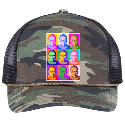 Ruth Bader Ginsburg RBG Pop Art Tribute Retro Rope Trucker Hat Cap