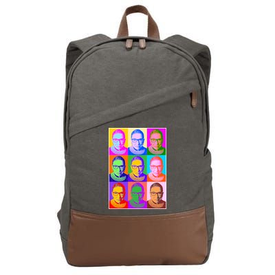 Ruth Bader Ginsburg RBG Pop Art Tribute Cotton Canvas Backpack