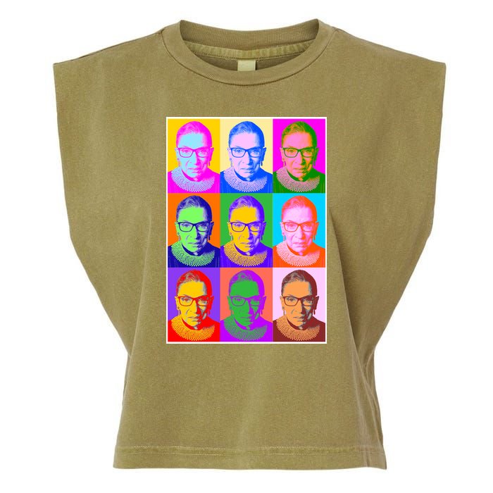 Ruth Bader Ginsburg RBG Pop Art Tribute Garment-Dyed Women's Muscle Tee