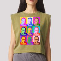 Ruth Bader Ginsburg RBG Pop Art Tribute Garment-Dyed Women's Muscle Tee