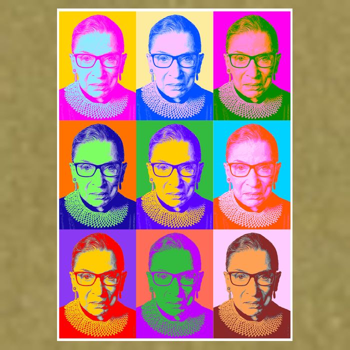 Ruth Bader Ginsburg RBG Pop Art Tribute Garment-Dyed Women's Muscle Tee