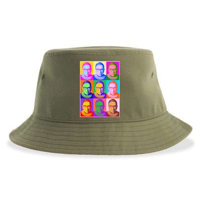 Ruth Bader Ginsburg RBG Pop Art Tribute Sustainable Bucket Hat