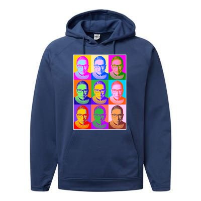 Ruth Bader Ginsburg RBG Pop Art Tribute Performance Fleece Hoodie