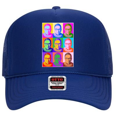 Ruth Bader Ginsburg RBG Pop Art Tribute High Crown Mesh Back Trucker Hat