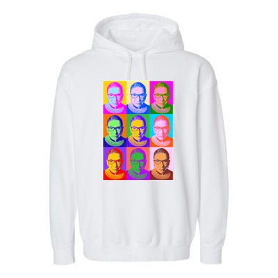 Ruth Bader Ginsburg RBG Pop Art Tribute Garment-Dyed Fleece Hoodie