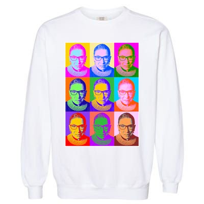 Ruth Bader Ginsburg RBG Pop Art Tribute Garment-Dyed Sweatshirt