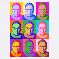Ruth Bader Ginsburg RBG Pop Art Tribute Garment-Dyed Sweatshirt
