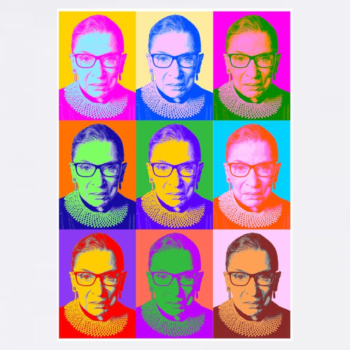 Ruth Bader Ginsburg RBG Pop Art Tribute Garment-Dyed Sweatshirt