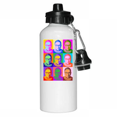 Ruth Bader Ginsburg RBG Pop Art Tribute Aluminum Water Bottle