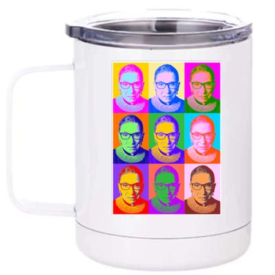 Ruth Bader Ginsburg RBG Pop Art Tribute 12 oz Stainless Steel Tumbler Cup