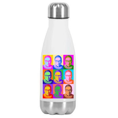 Ruth Bader Ginsburg RBG Pop Art Tribute Stainless Steel Insulated Water Bottle