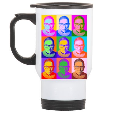 Ruth Bader Ginsburg RBG Pop Art Tribute Stainless Steel Travel Mug