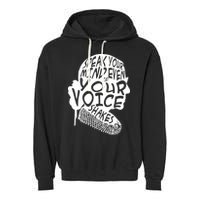 Ruth Bader Ginsburg Speak Your Mind  Garment-Dyed Fleece Hoodie