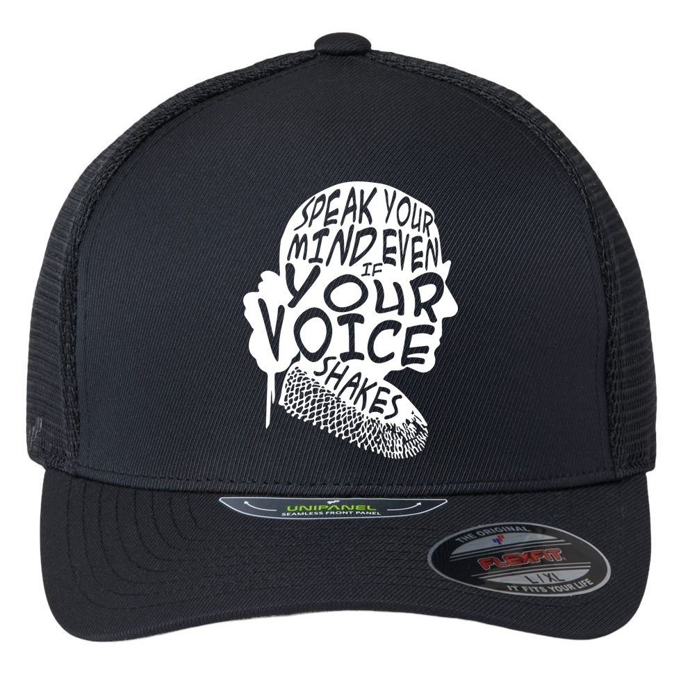 Ruth Bader Ginsburg Speak Your Mind  Flexfit Unipanel Trucker Cap