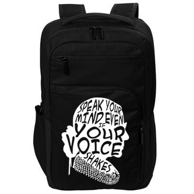 Ruth Bader Ginsburg Speak Your Mind  Impact Tech Backpack