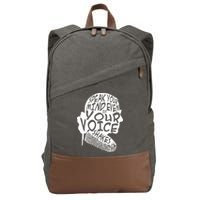 Ruth Bader Ginsburg Speak Your Mind  Cotton Canvas Backpack