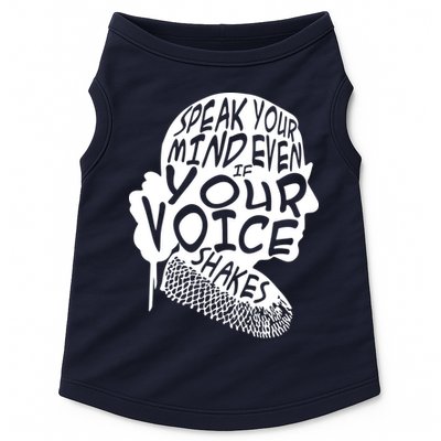 Ruth Bader Ginsburg Speak Your Mind  Doggie Tank