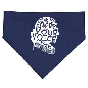 Ruth Bader Ginsburg Speak Your Mind  USA-Made Doggie Bandana