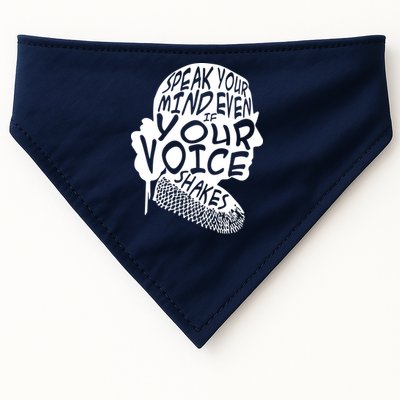 Ruth Bader Ginsburg Speak Your Mind  USA-Made Doggie Bandana