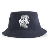 Ruth Bader Ginsburg Speak Your Mind  Sustainable Bucket Hat