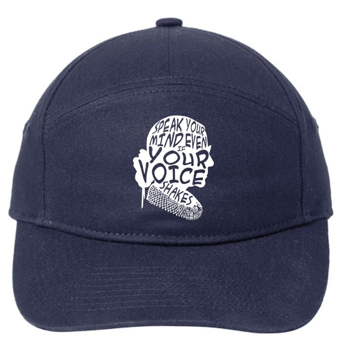 Ruth Bader Ginsburg Speak Your Mind  7-Panel Snapback Hat