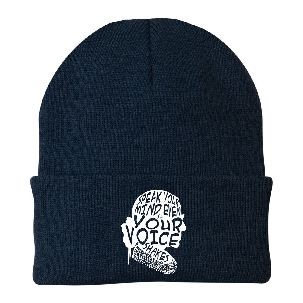Ruth Bader Ginsburg Speak Your Mind  Beanie