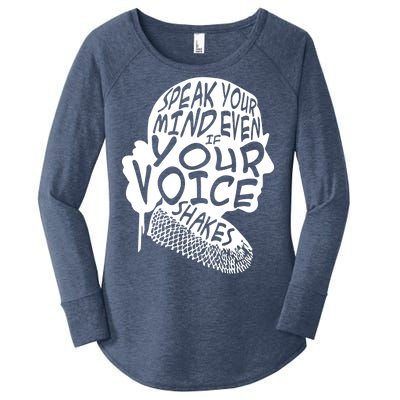 Ruth Bader Ginsburg Speak Your Mind  Women's Perfect Tri Tunic Long Sleeve Shirt