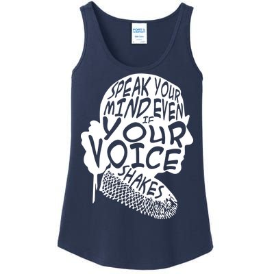 Ruth Bader Ginsburg Speak Your Mind  Ladies Essential Tank