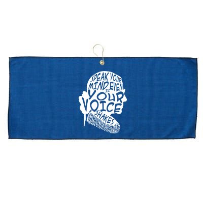 Ruth Bader Ginsburg Speak Your Mind  Large Microfiber Waffle Golf Towel