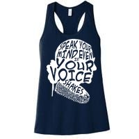 Ruth Bader Ginsburg Speak Your Mind  Women's Racerback Tank