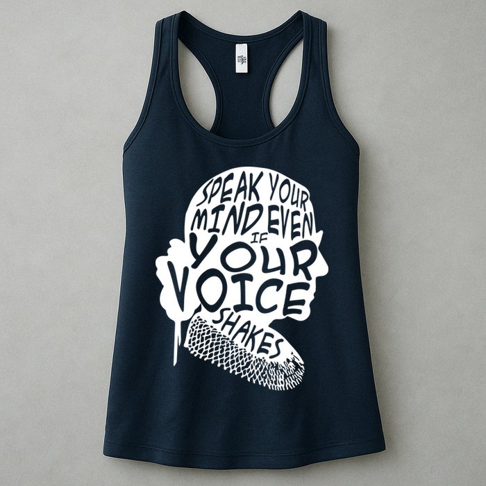 Ruth Bader Ginsburg Speak Your Mind  Womens Tank Top