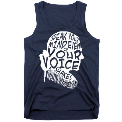 Ruth Bader Ginsburg Speak Your Mind  Tank Top