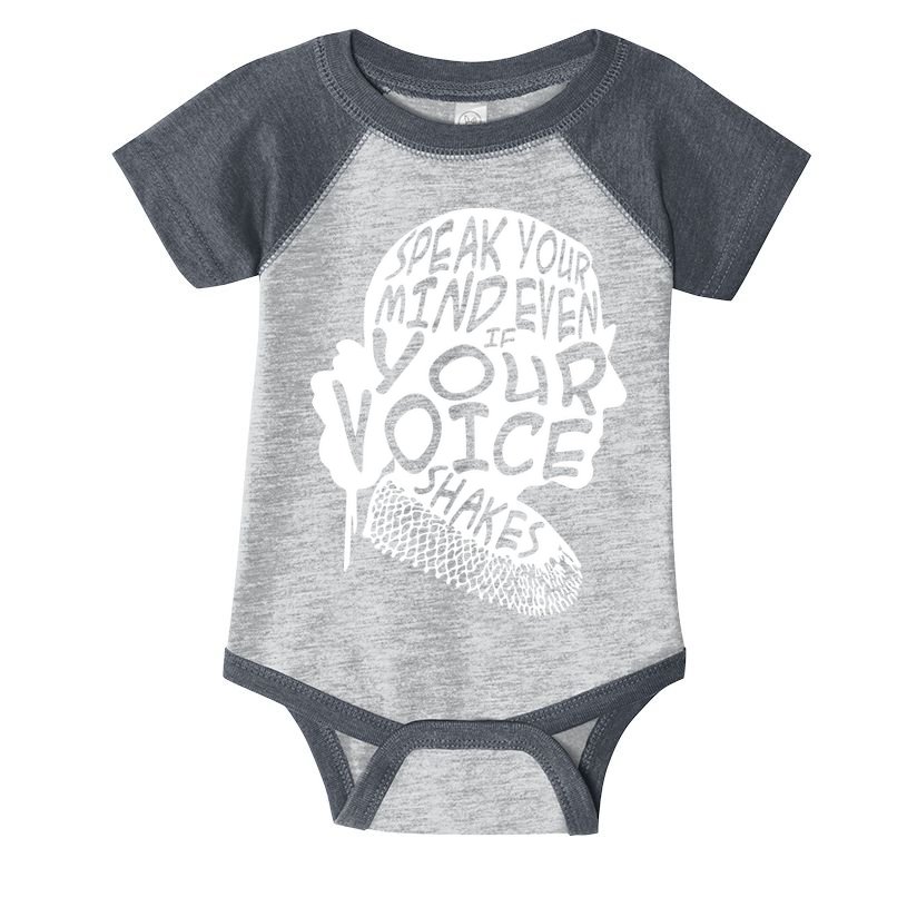 Ruth Bader Ginsburg Speak Your Mind  Infant Baby Jersey Bodysuit