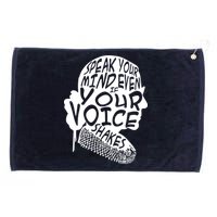 Ruth Bader Ginsburg Speak Your Mind  Grommeted Golf Towel