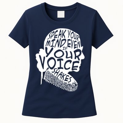 Ruth Bader Ginsburg Speak Your Mind  Womens T-Shirt