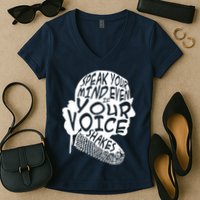 Ruth Bader Ginsburg Speak Your Mind  Women's V-Neck T-Shirt