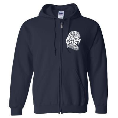 Ruth Bader Ginsburg Speak Your Mind  Full Zip Hoodie