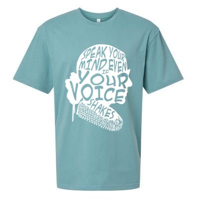 Ruth Bader Ginsburg Speak Your Mind  Sueded Cloud Jersey T-Shirt