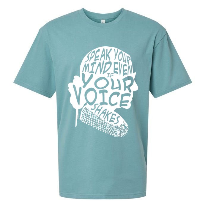Ruth Bader Ginsburg Speak Your Mind  Sueded Cloud Jersey T-Shirt