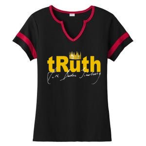 Ruth Bader Ginsburg Truth Crown Signature Ladies Halftime Notch Neck Tee