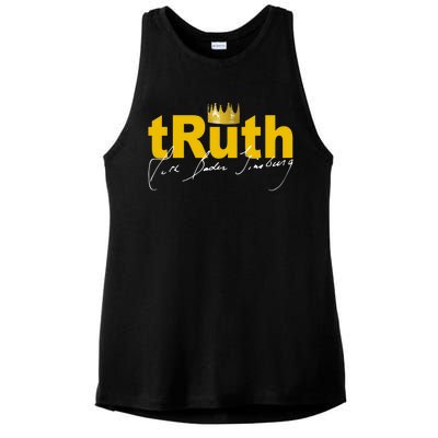 Ruth Bader Ginsburg Truth Crown Signature Ladies PosiCharge Tri-Blend Wicking Tank