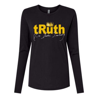 Ruth Bader Ginsburg Truth Crown Signature Womens Cotton Relaxed Long Sleeve T-Shirt