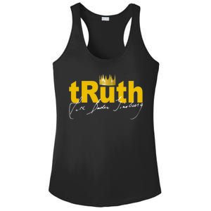 Ruth Bader Ginsburg Truth Crown Signature Ladies PosiCharge Competitor Racerback Tank