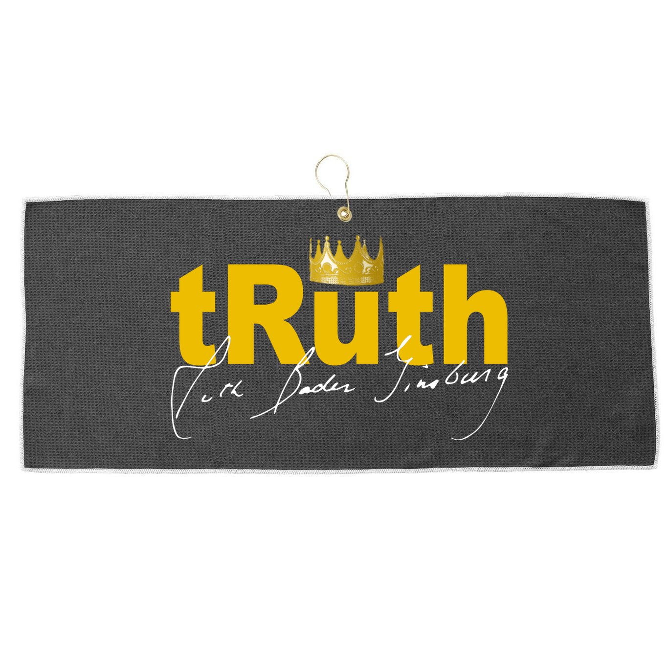 Ruth Bader Ginsburg Truth Crown Signature Large Microfiber Waffle Golf Towel