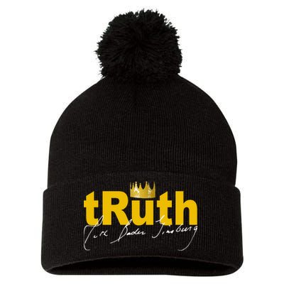 Ruth Bader Ginsburg Truth Crown Signature Pom Pom 12in Knit Beanie