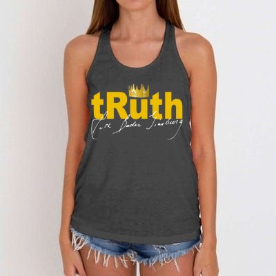 Ruth Bader Ginsburg Truth Crown Signature Women's Knotted Racerback Tank