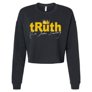 Ruth Bader Ginsburg Truth Crown Signature Cropped Pullover Crew