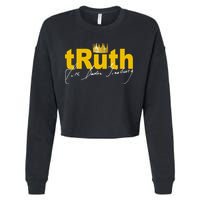 Ruth Bader Ginsburg Truth Crown Signature Cropped Pullover Crew