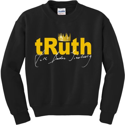 Ruth Bader Ginsburg Truth Crown Signature Kids Sweatshirt
