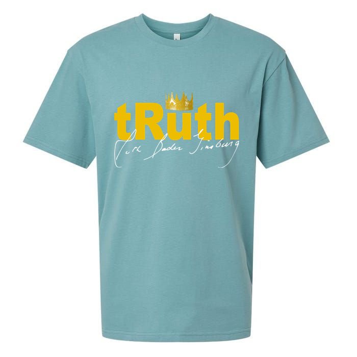 Ruth Bader Ginsburg Truth Crown Signature Sueded Cloud Jersey T-Shirt